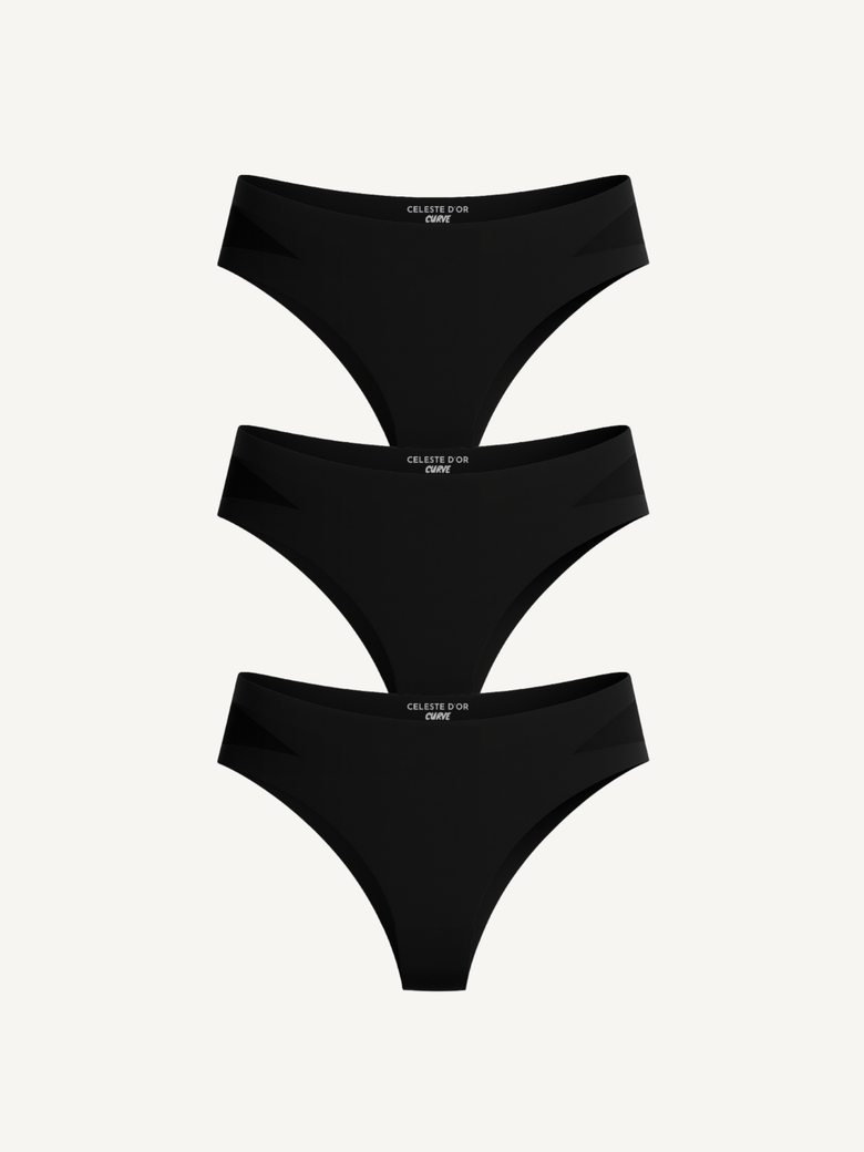 3-Pack Seamless Knickers with Mesh Detail