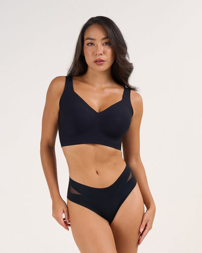 Plus Size Seamless Soft V-Neck Wireless Full Support Jelly Bra