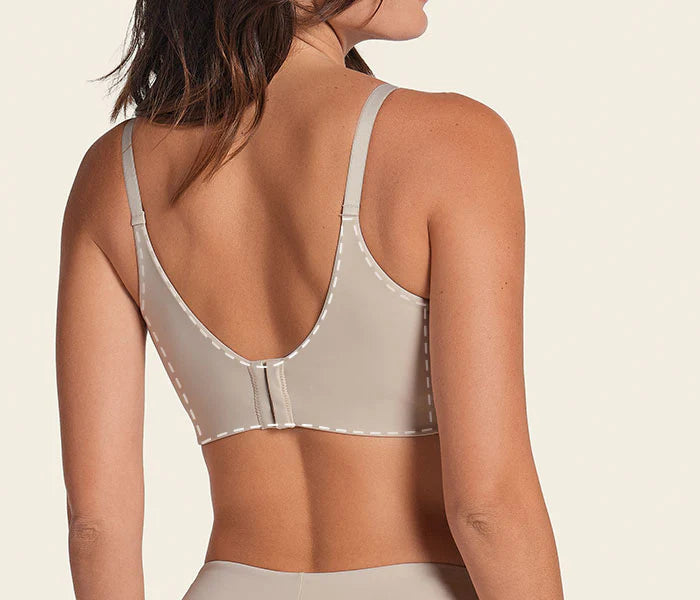 Comfort-focused bra, smooth back